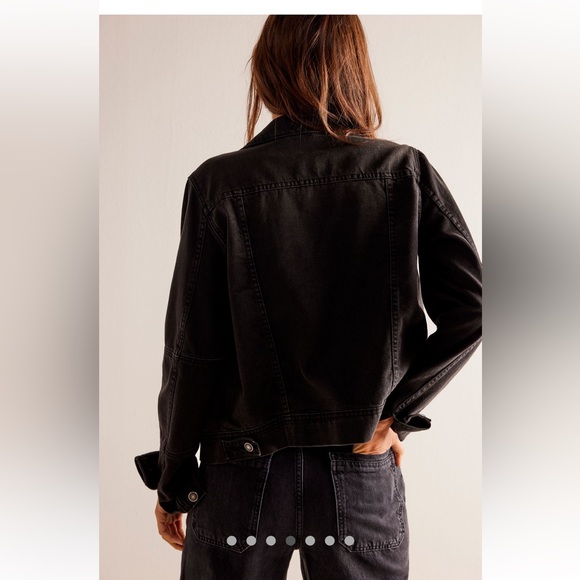 Free People Rumors Denim Jacket-Blk-XS-NWT - Picture 4 of 9